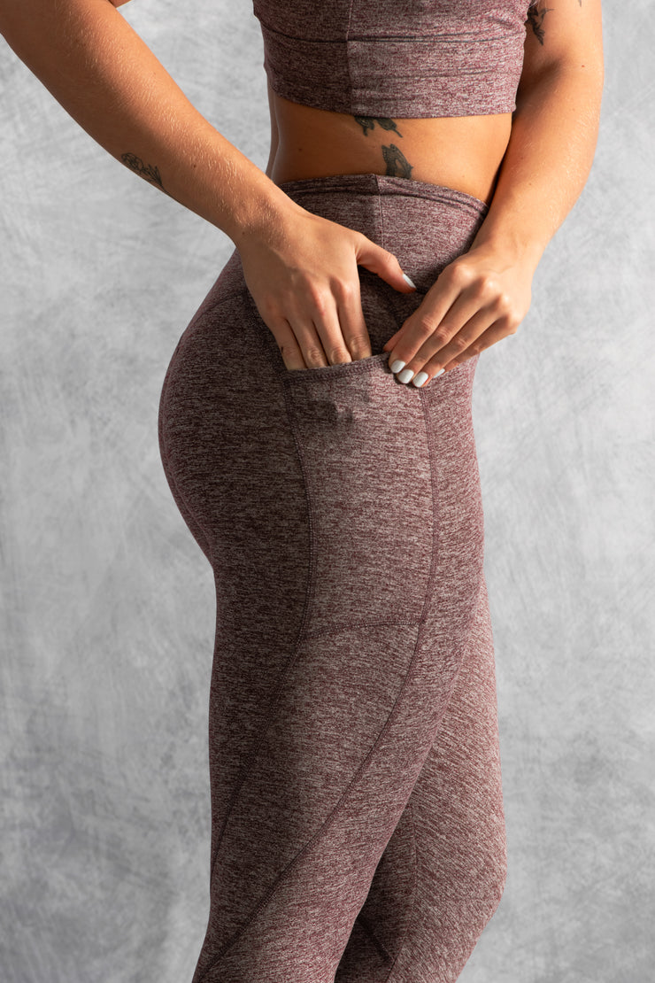 Blaze Leggings with Pockets - Bordeaux