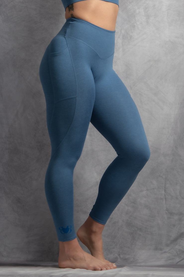 Blaze Leggings with Pockets - Faded Denim