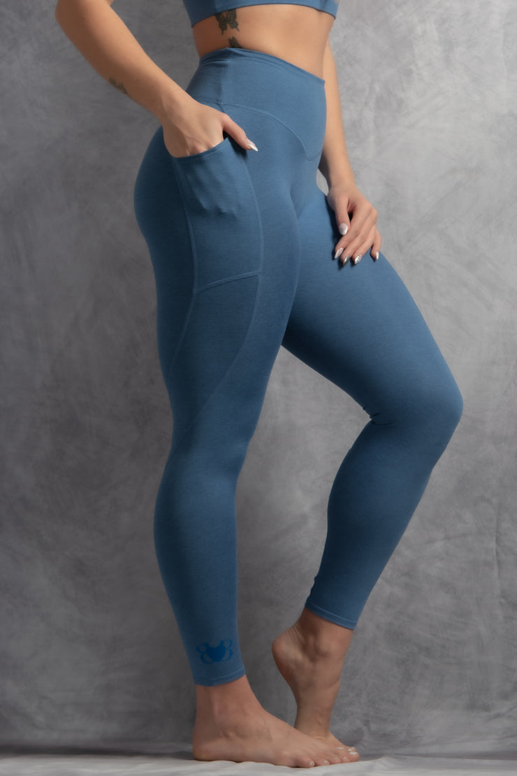 Blaze Leggings with Pockets - Faded Denim