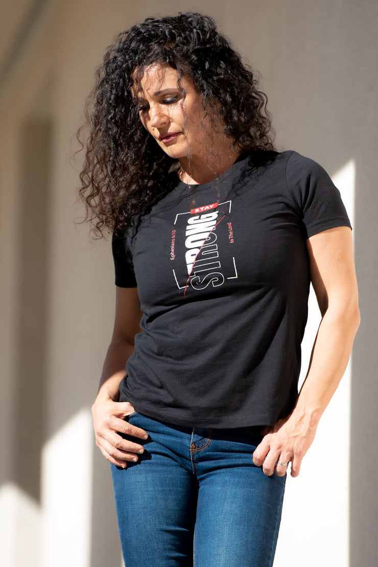 Strong in the Lord Tee - Black